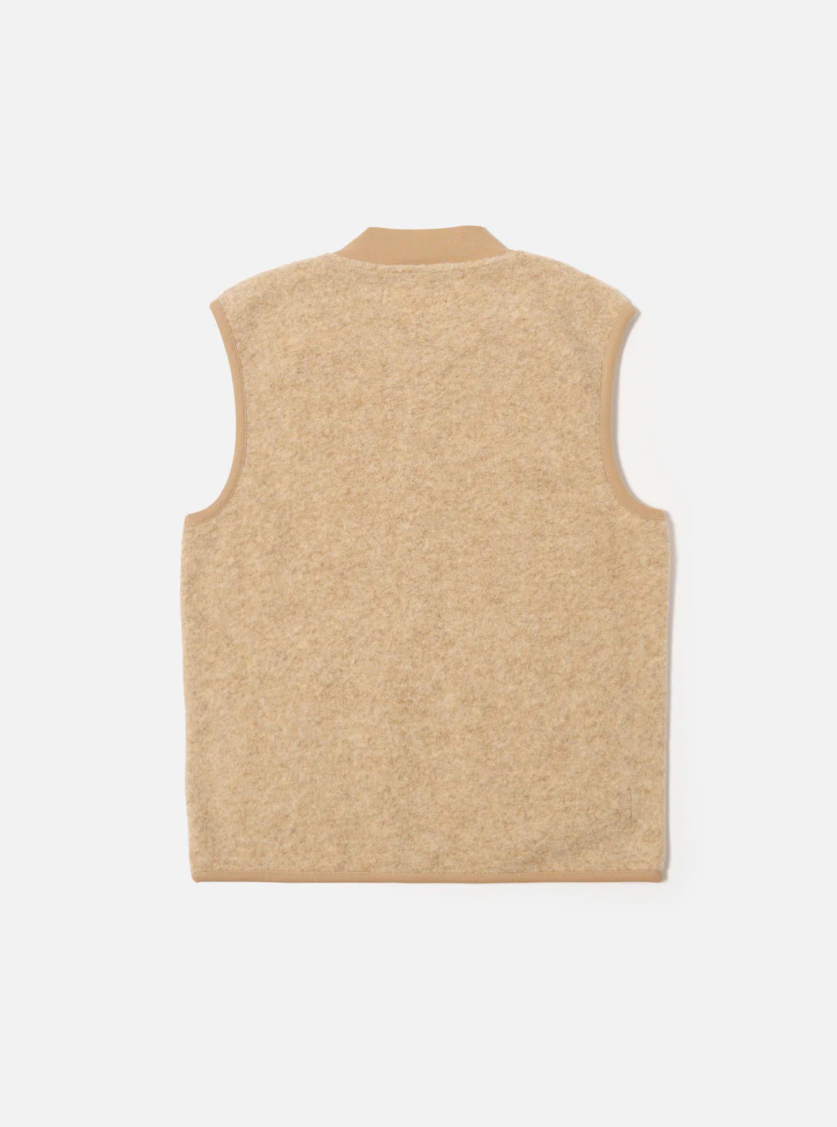 Fawn Wool Fleece Zip Waistcoat