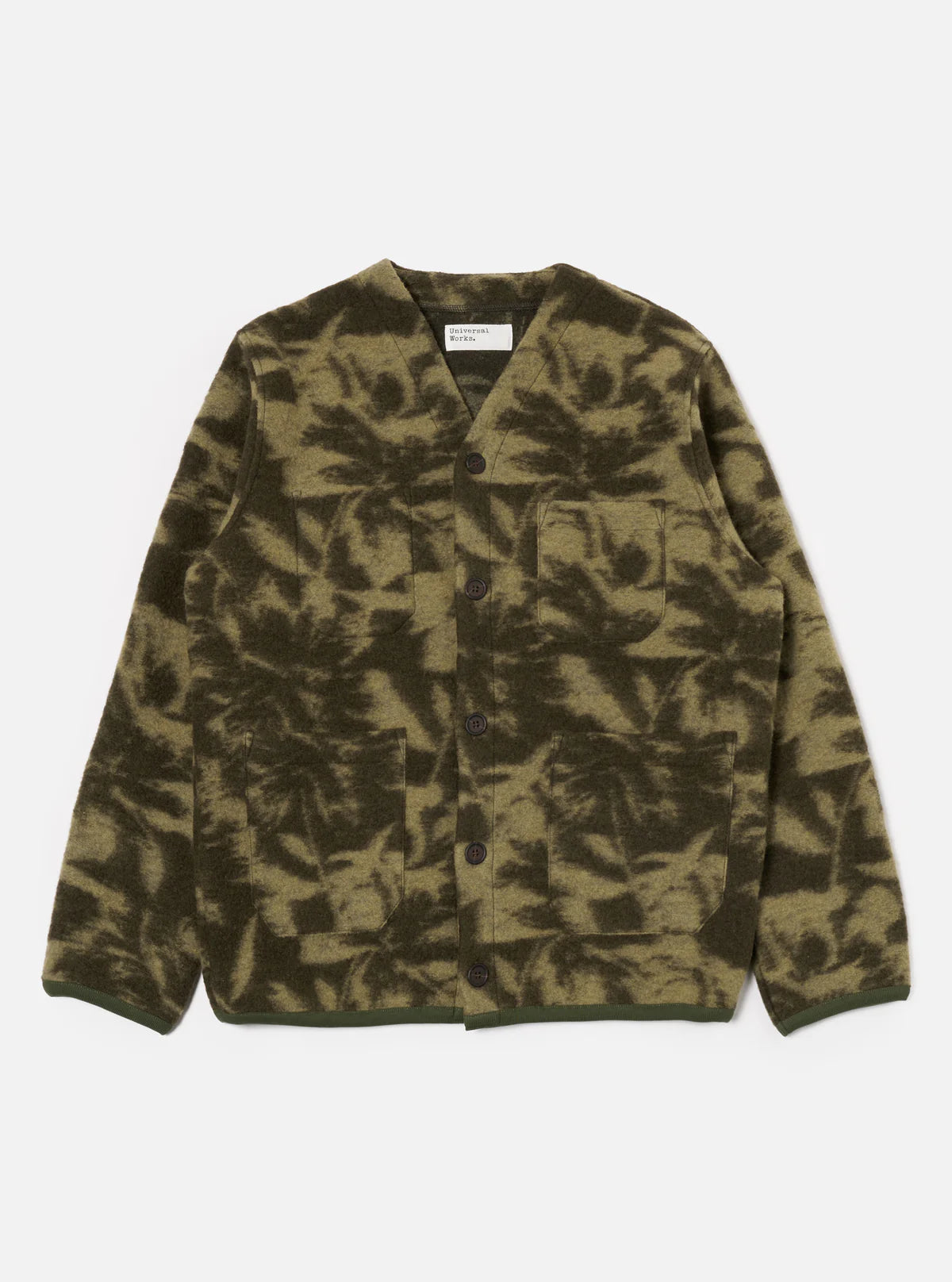 Green/ Pale Green Studio Fleece Cardigan