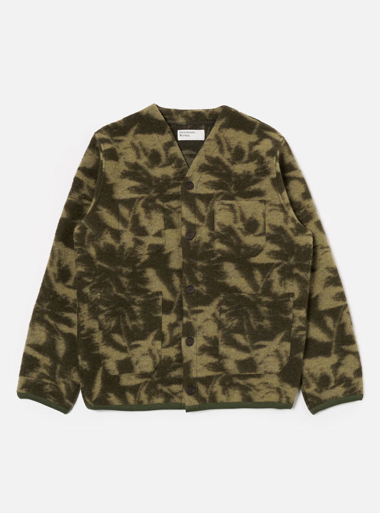 Green/ Pale Green Studio Fleece Cardigan