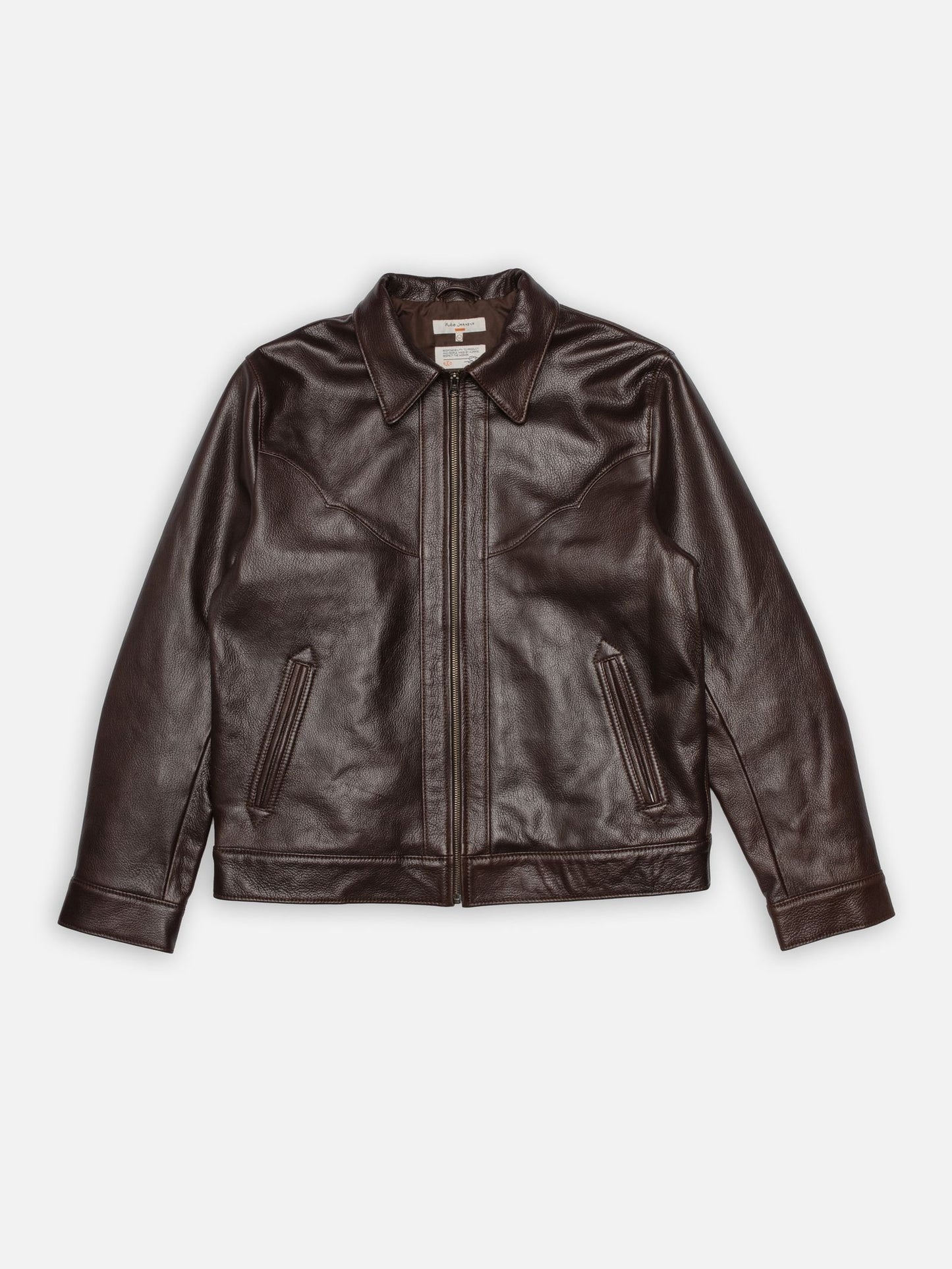 Joppe Western Leather Jacket Brown