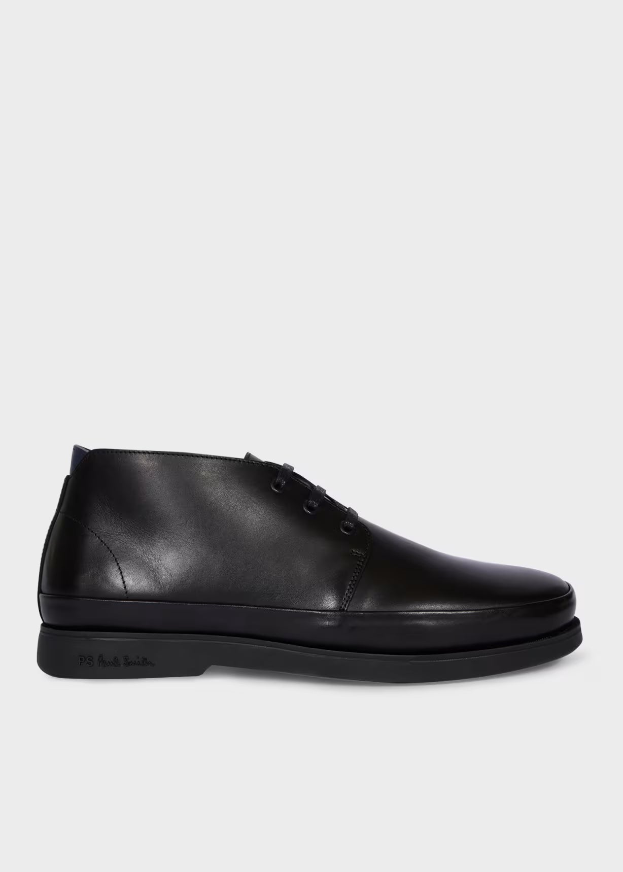 Black Leather 'Crane' Chukka Boots