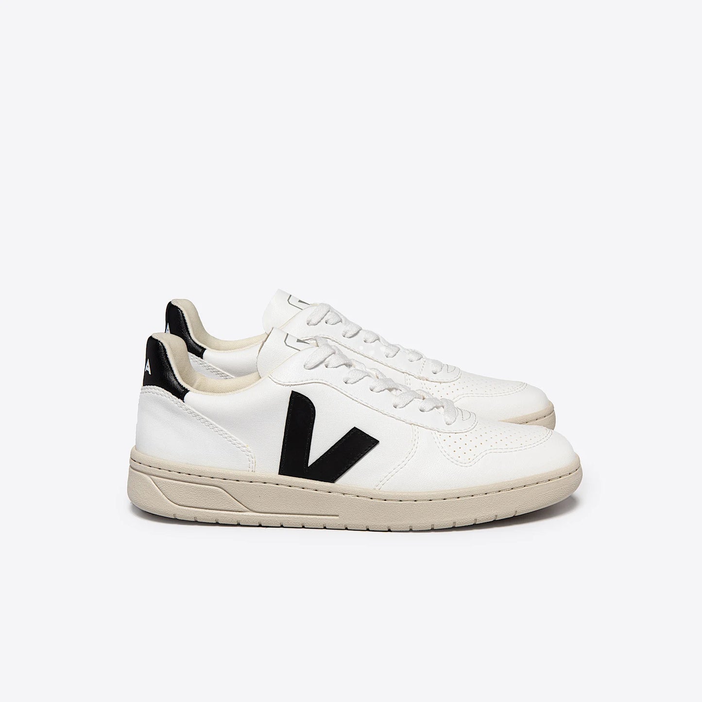 VEJA MENS V-10 CWL WHITE BLACK