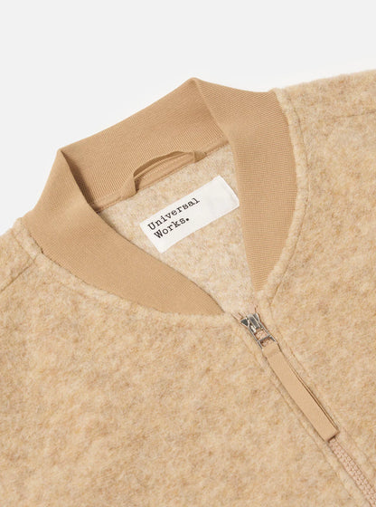 Fawn Wool Fleece Zip Waistcoat