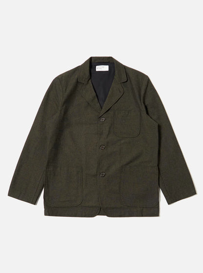 Olive Lucca Suiting Three Button Jacket