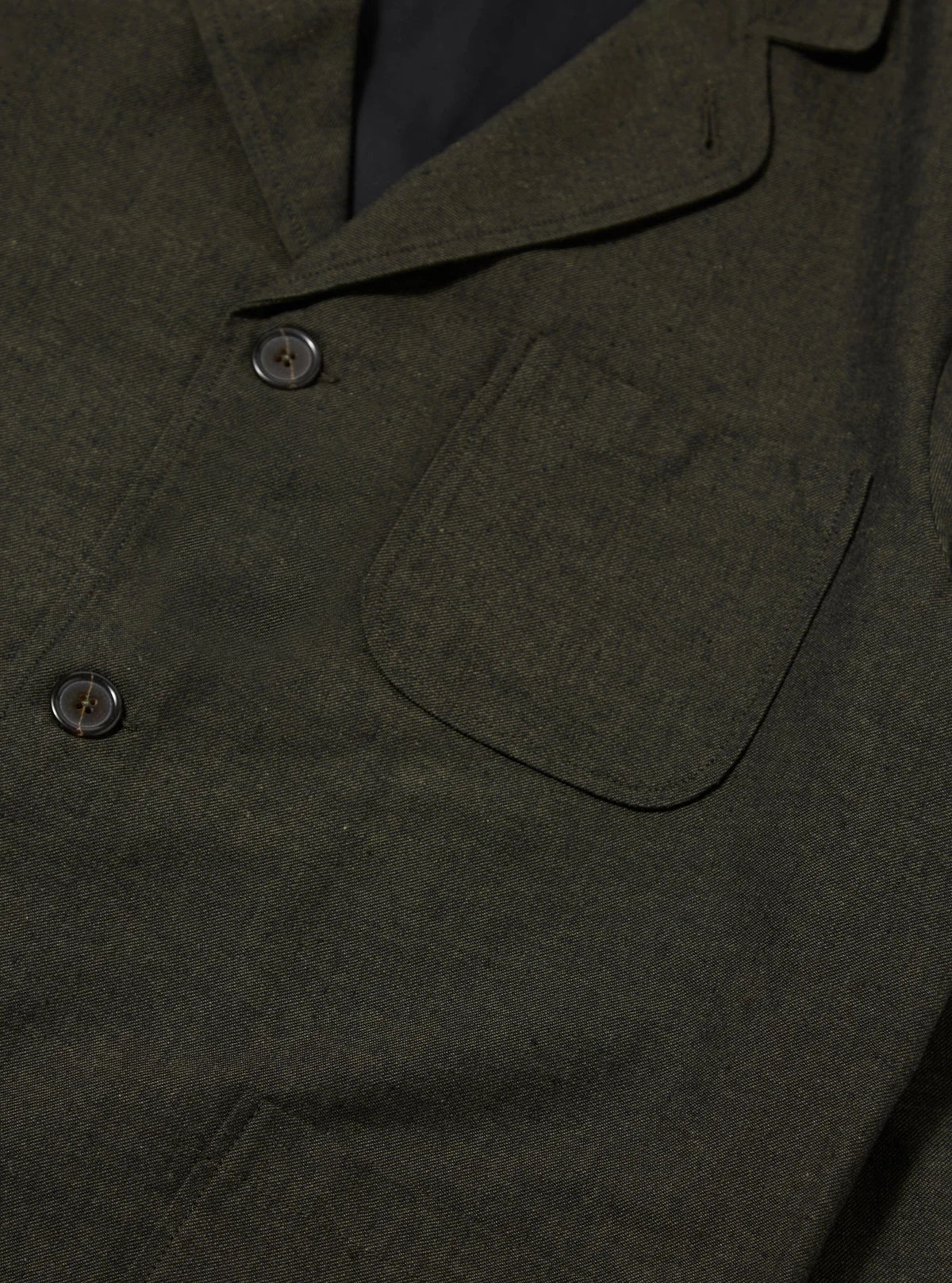 Olive Lucca Suiting Three Button Jacket