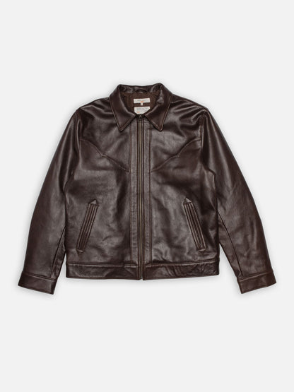 Joppe Western Leather Jacket Brown