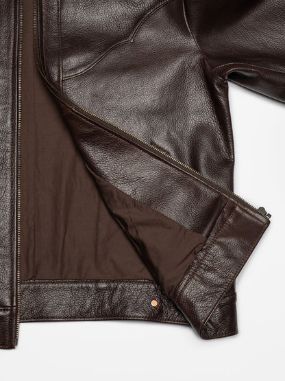 Joppe Western Leather Jacket Brown