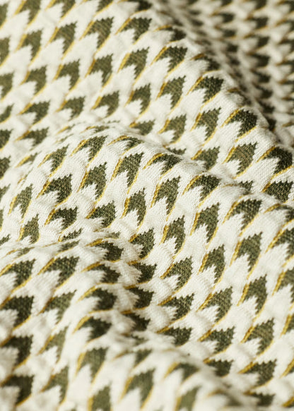Khaki Cotton-Blend Jacquard Cardigan