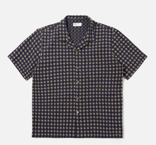 Navy/Sand Rhodes 8 Cotton Road Shirt