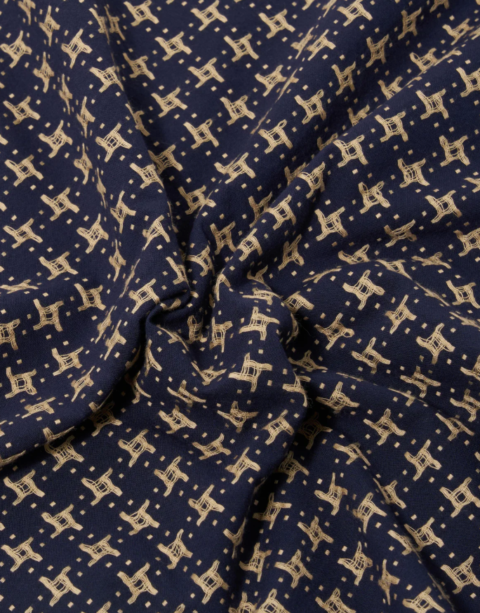 Navy/Sand Rhodes 8 Cotton Road Shirt