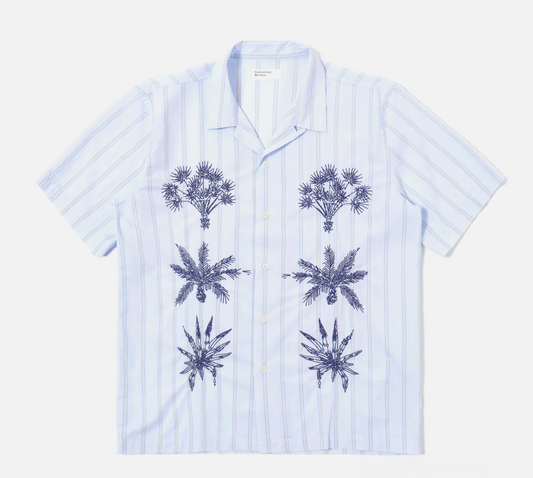 Soft Blue Mc Stripe Road Trip Shirt
