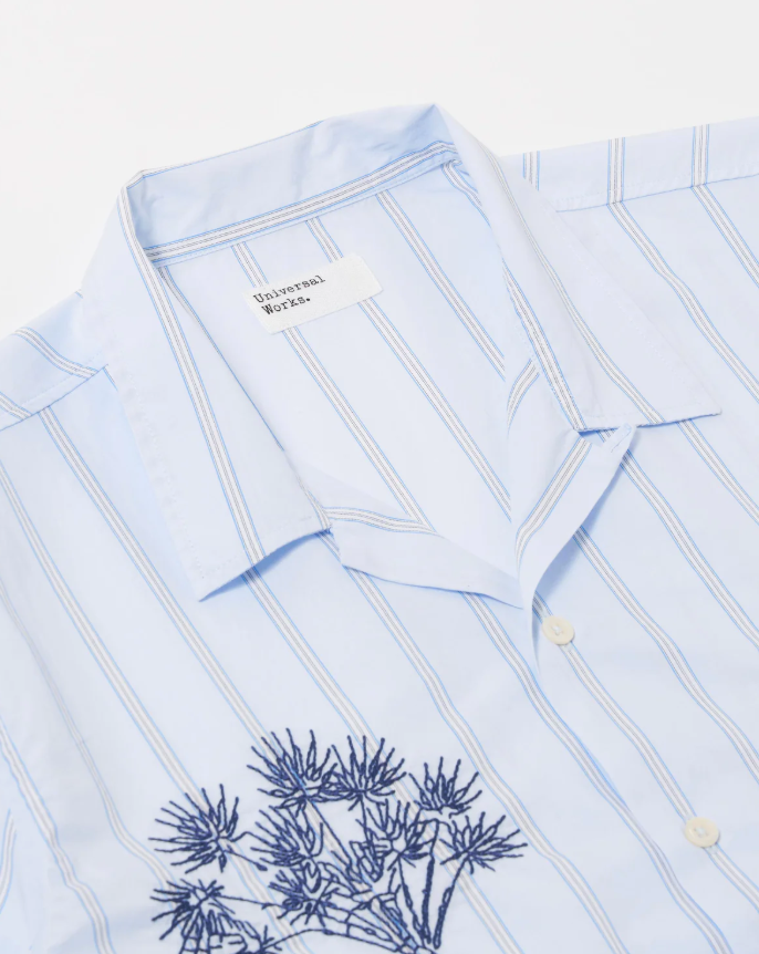 Soft Blue Mc Stripe Road Trip Shirt