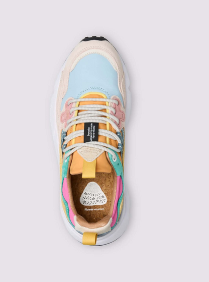 YAMANO WOMEN'S PINK & BLUE TRAINERS