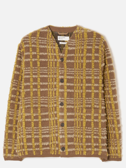 Brown Duomo Fleece Cardigan