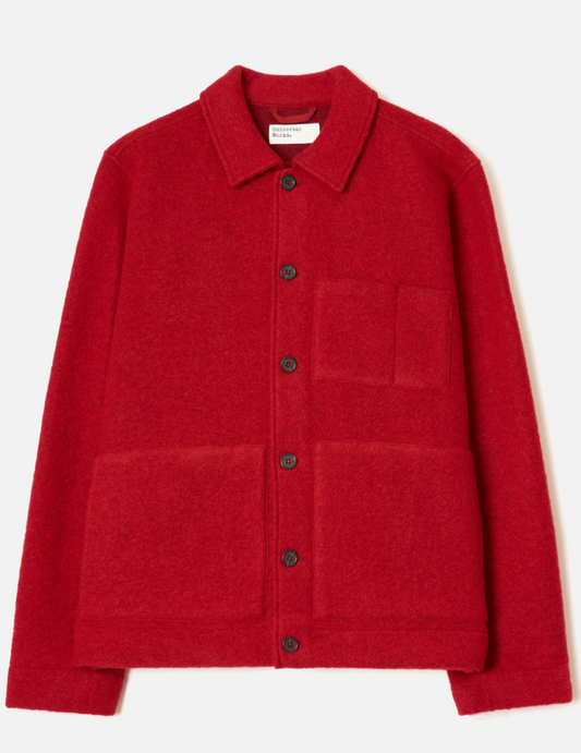 Wool Fleece Uniform Jacket - Scarlet
