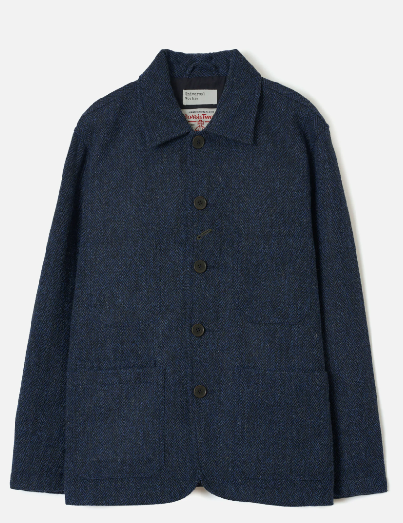 Blue/Black Harris Tweed OG Bakers Chore Jacket