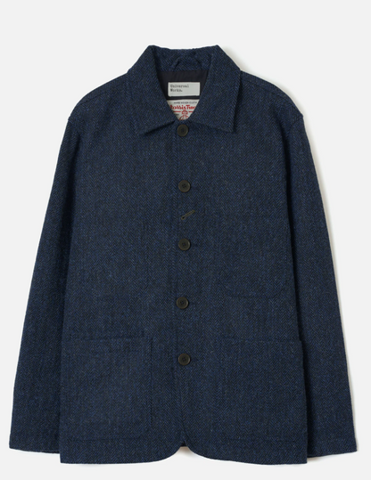 Blue/Black Harris Tweed OG Bakers Chore Jacket