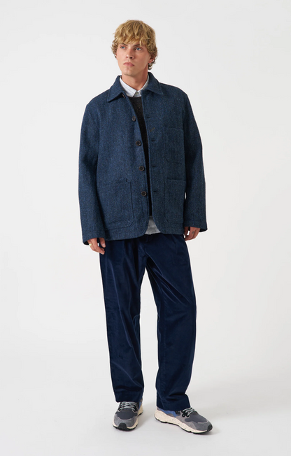 Blue/Black Harris Tweed OG Bakers Chore Jacket