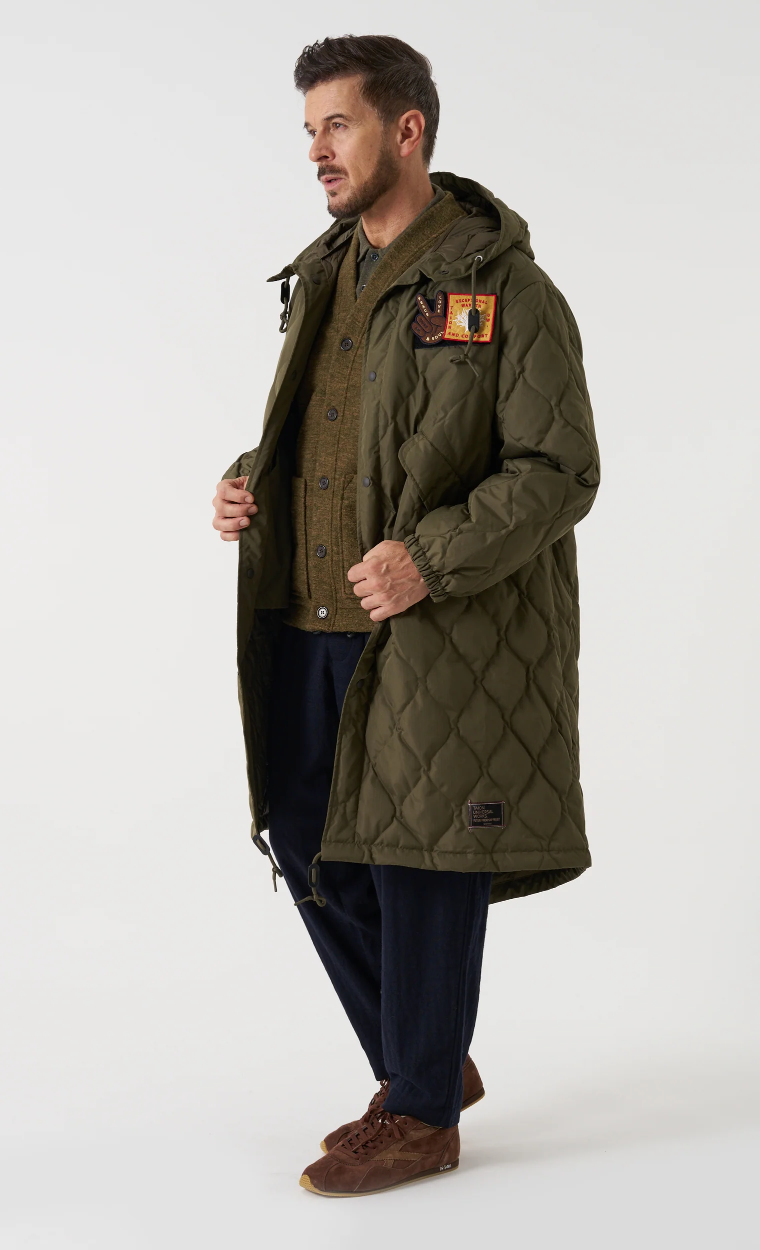 TAION x Universal Works Olive Military Hard Shell Down Mod Parka