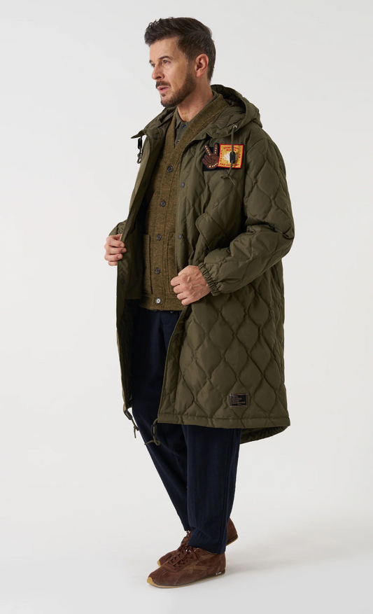 TAION x Universal Works Olive Military Hard Shell Down Mod Parka