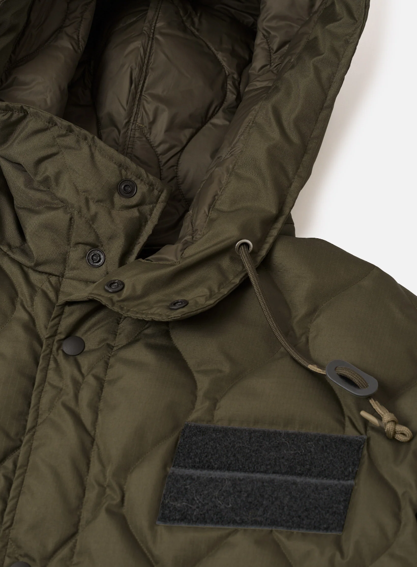 TAION x Universal Works Olive Military Hard Shell Down Mod Parka