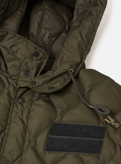 TAION x Universal Works Olive Military Hard Shell Down Mod Parka