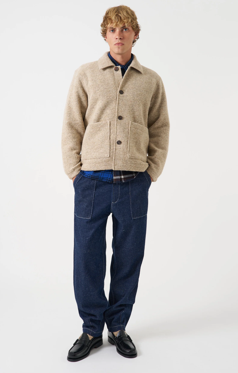Fawn Wool Fleece Rams Jacket
