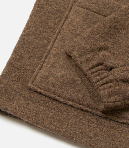 Brown Marl Wool Fleece Rams Jacket