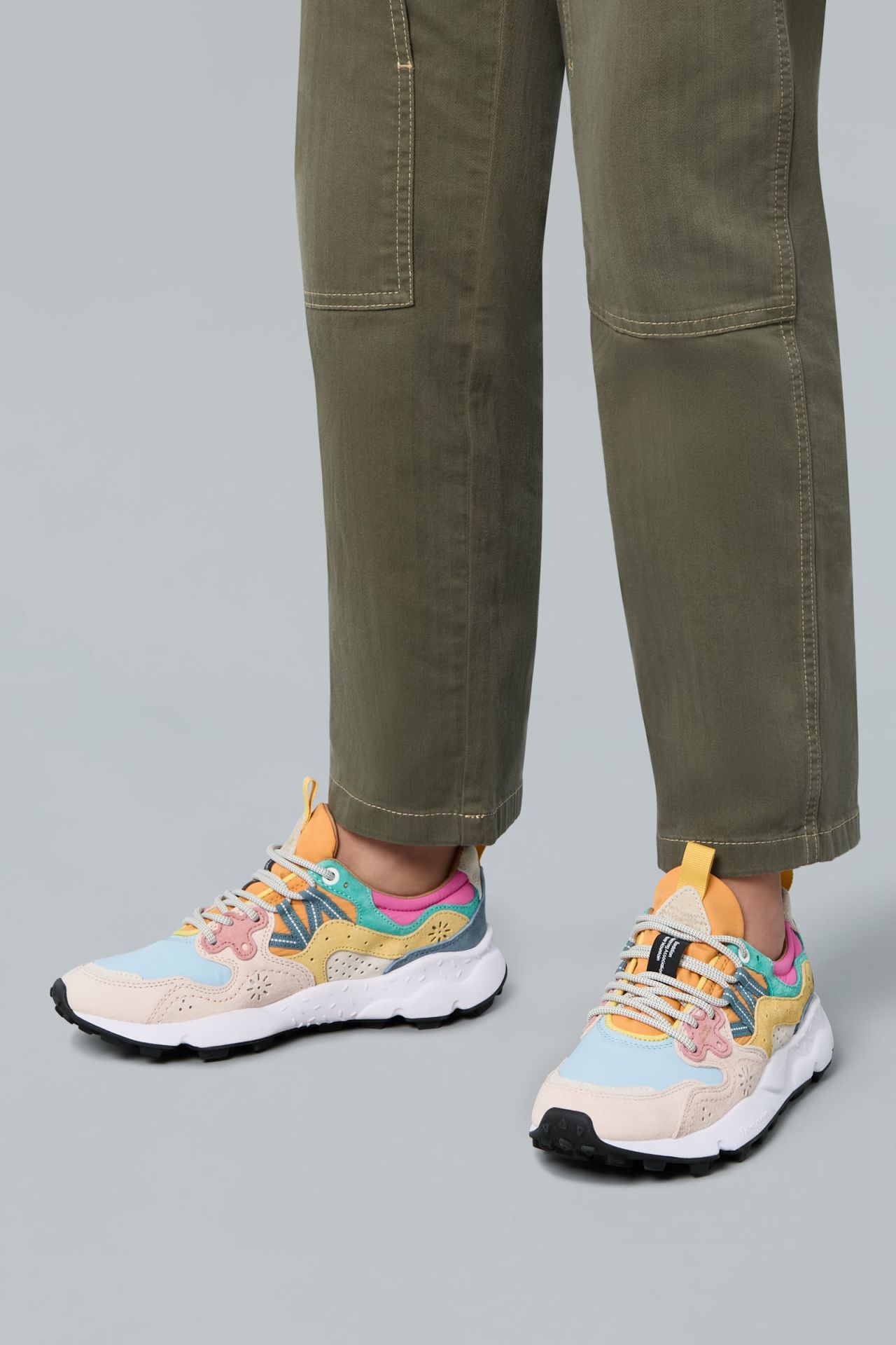 YAMANO WOMEN'S PINK & BLUE TRAINERS